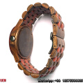 Top-Quality Red Sandalwood and Black Wood Quartz Watches Hl01